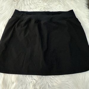 Lands End Womens Black Athletic Skort Pull On 20W Quick Dry Comfort Hiking